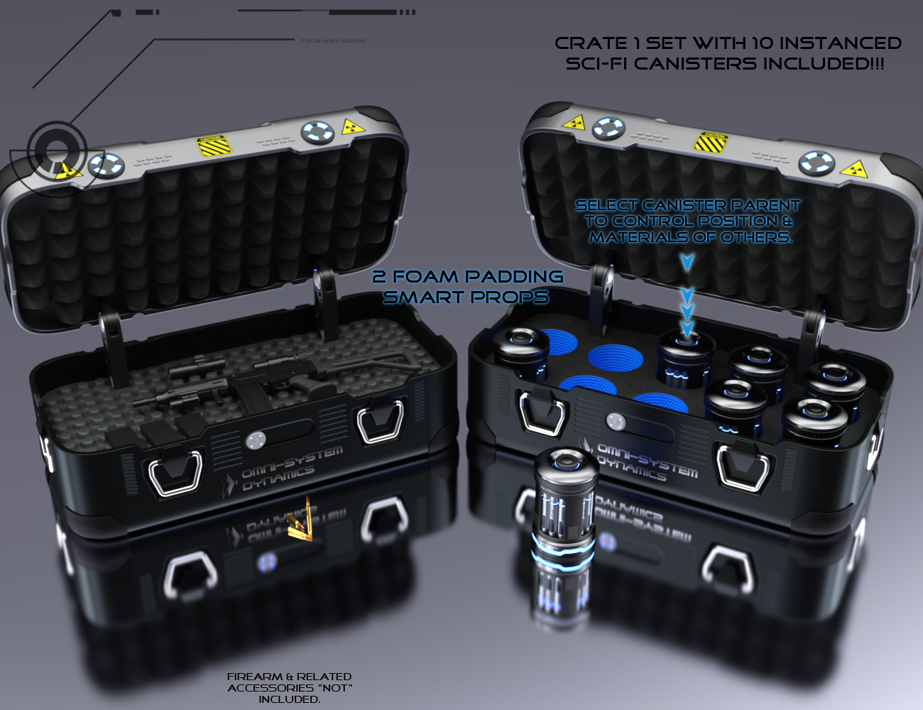 Wicked Sci-Fi Crates by: Wicked Creations, 3D Models by Daz 3D