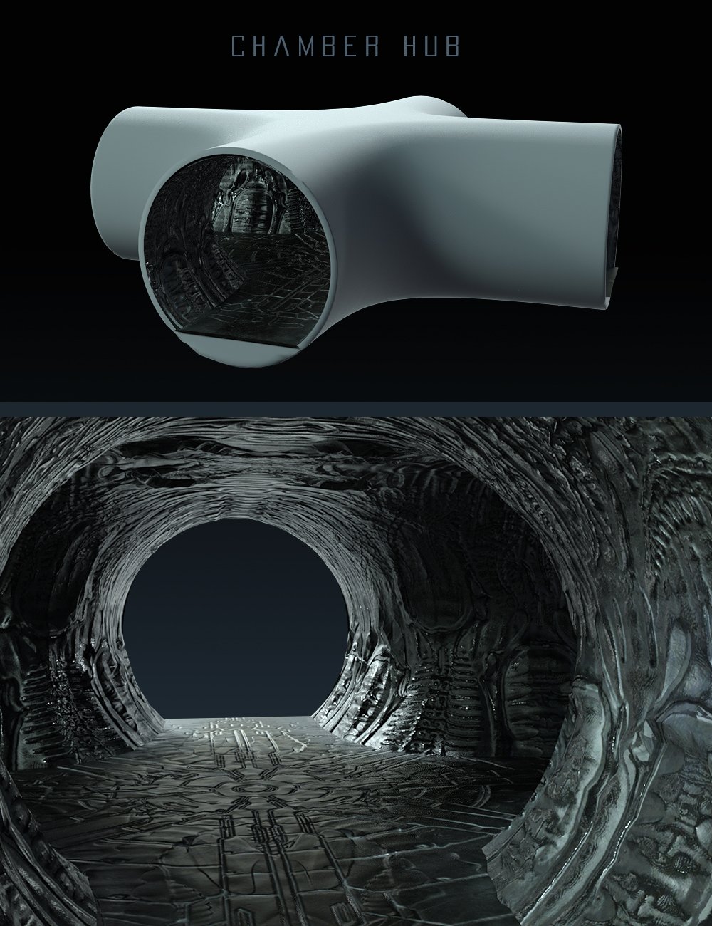 Alien Corridor Kit by: The AntFarm, 3D Models by Daz 3D