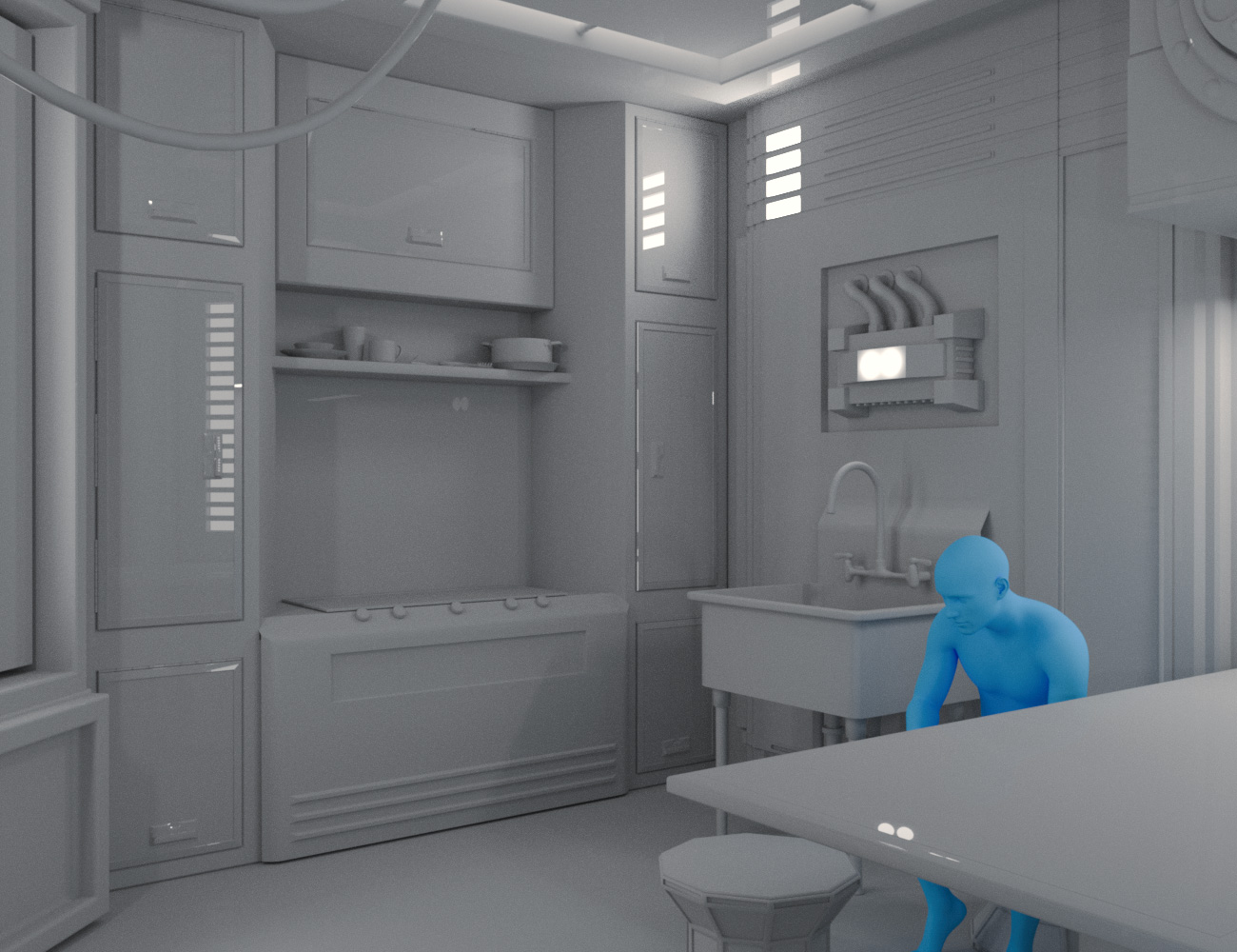 SciFi Living Galley SciFi Living Galley by: Blackbeard Media, 3D Models by Daz 3D