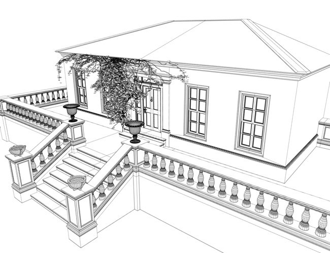 Regency Cottage by: , 3D Models by Daz 3D