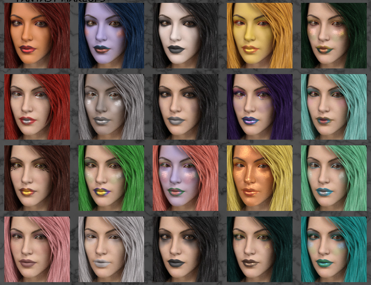 FSL Ultimate Layered Shimmer Makeups FSL Ultimate Layered Shimmer Makeups by: FuselingSickleyield, 3D Models by Daz 3D
