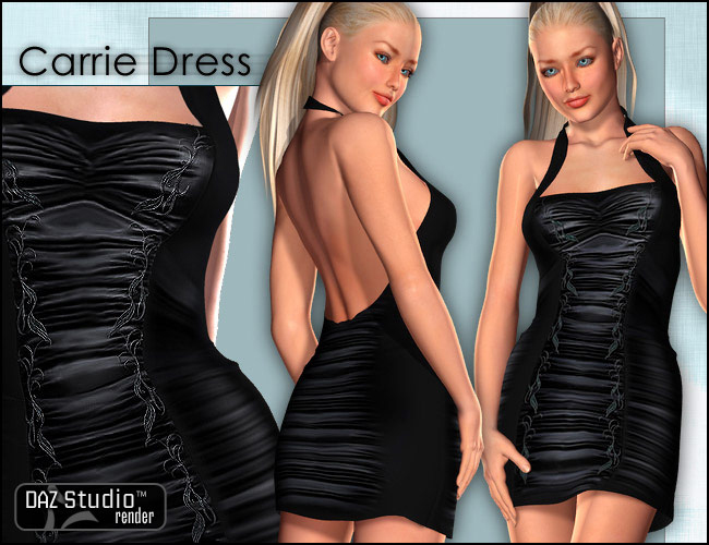 Carrie Dress by: Barbara BrundonDiane, 3D Models by Daz 3D