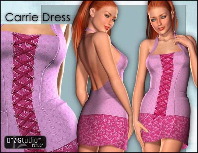 Carrie Dress by: Barbara BrundonDiane, 3D Models by Daz 3D