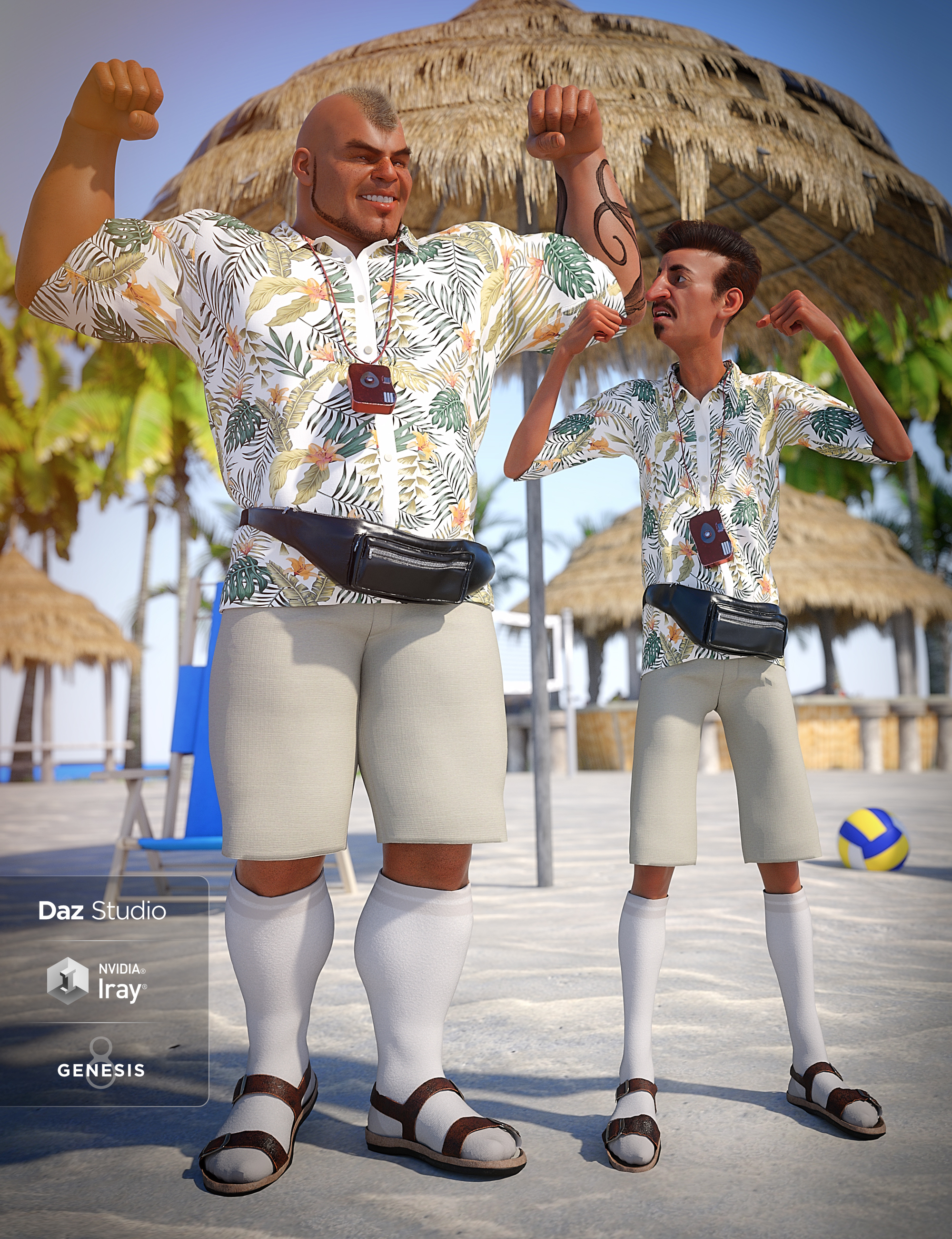 dForce On Vacation Outfit for Genesis 8 Male(s) by: 3D-GHDesignLyrra MadrilSade, 3D Models by Daz 3D