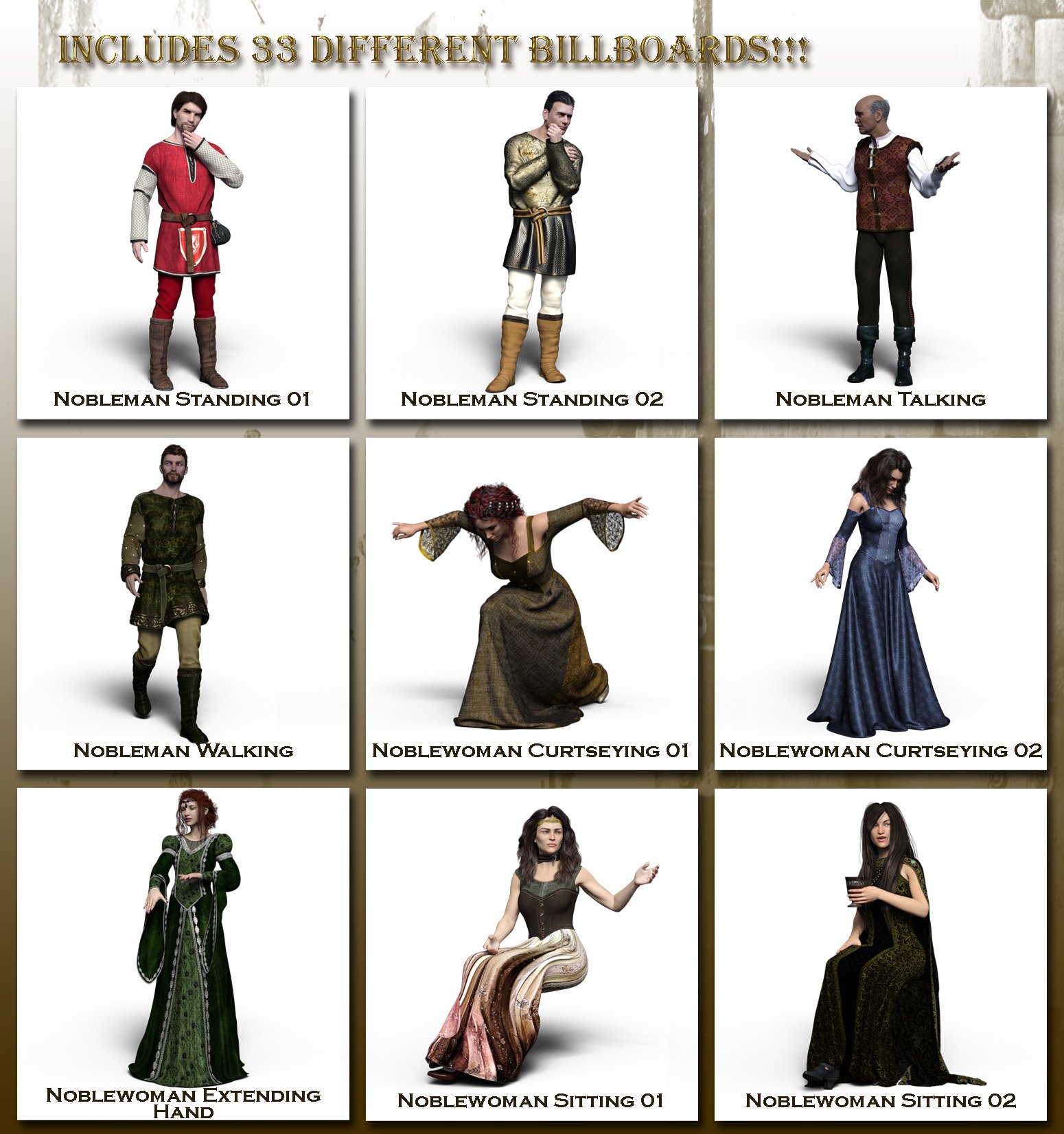 Now-Crowd Billboards - Court Life Now-Crowd Billboards - Court Life by: RiverSoft Art, 3D Models by Daz 3D