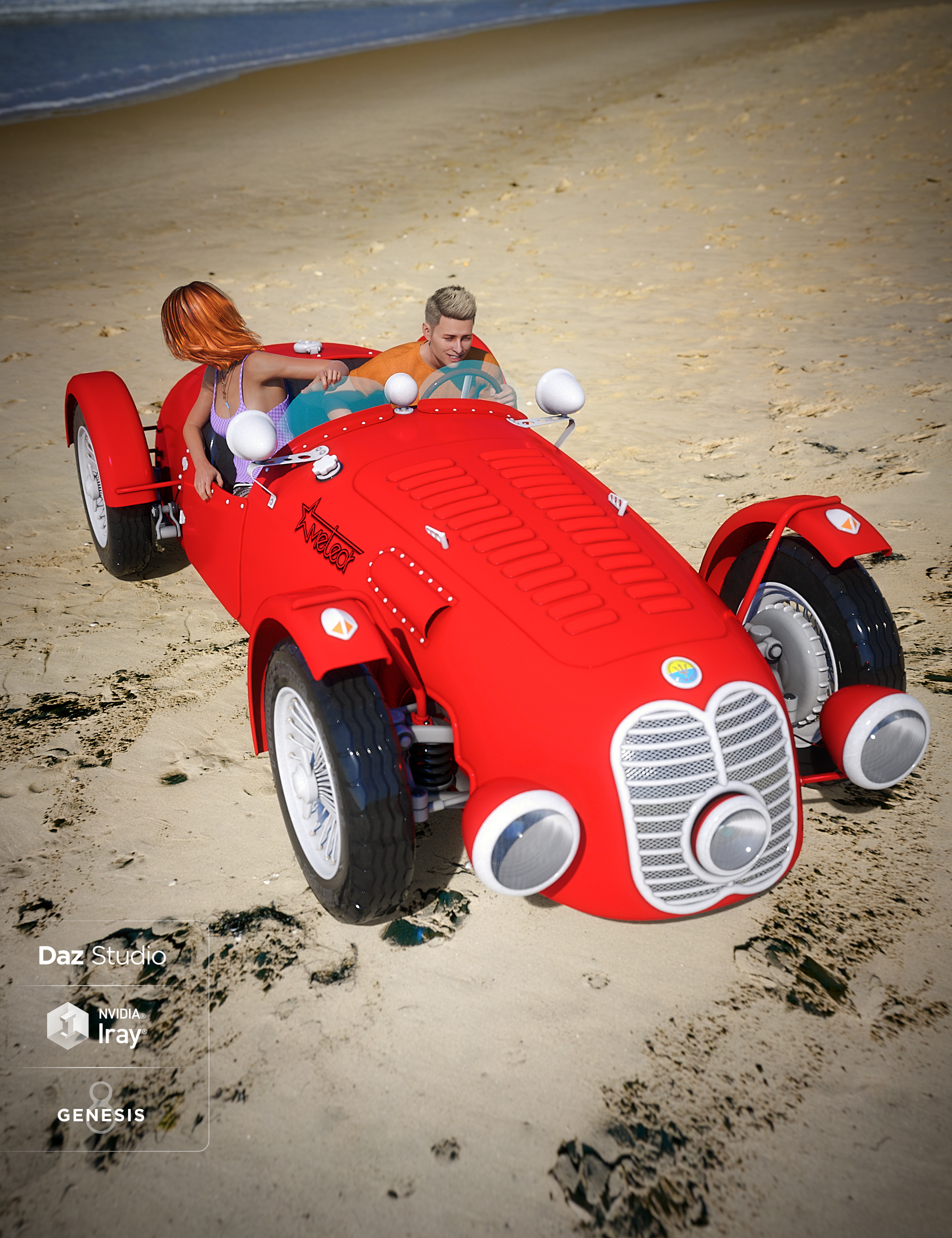 Sport Car Meteor Race Poses for Genesis 8 by: FeralFey, 3D Models by Daz 3D