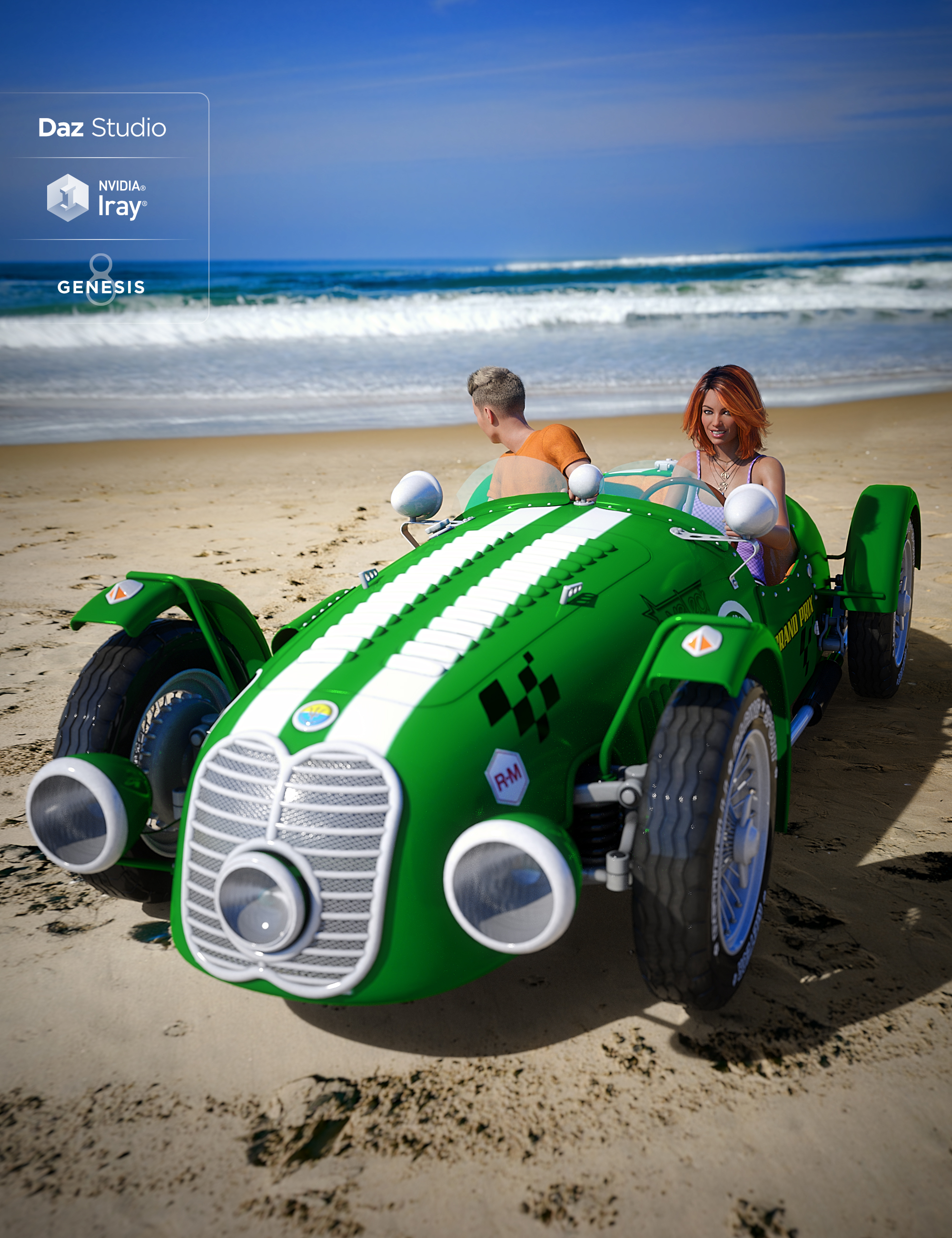 Sport Car Meteor Race Poses for Genesis 8 by: FeralFey, 3D Models by Daz 3D