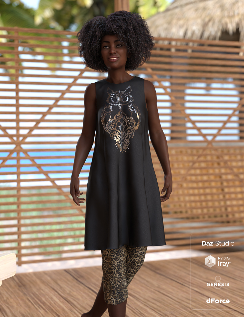dForce Boho Layers Textures by: Moonscape GraphicsSade, 3D Models by Daz 3D