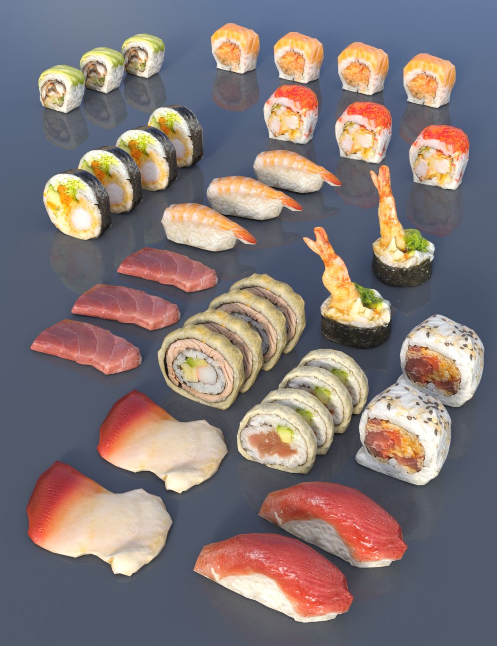 Sushi Delicious by: Polygonal Miniatures, 3D Models by Daz 3D