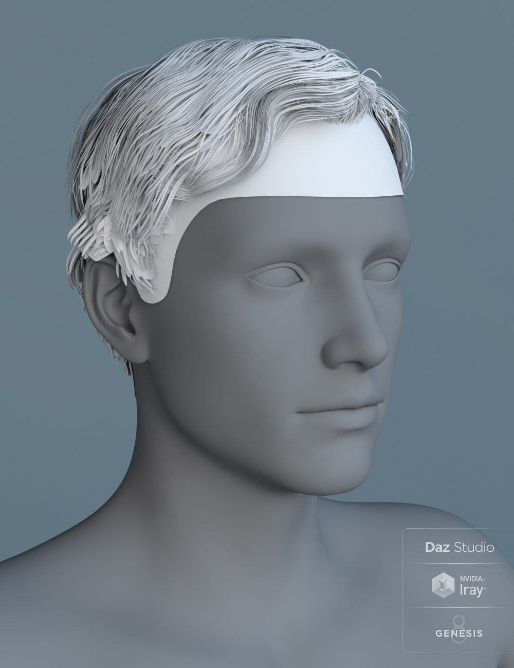 Jian Hair for Genesis 3 and 8 Male by: goldtassel, 3D Models by Daz 3D