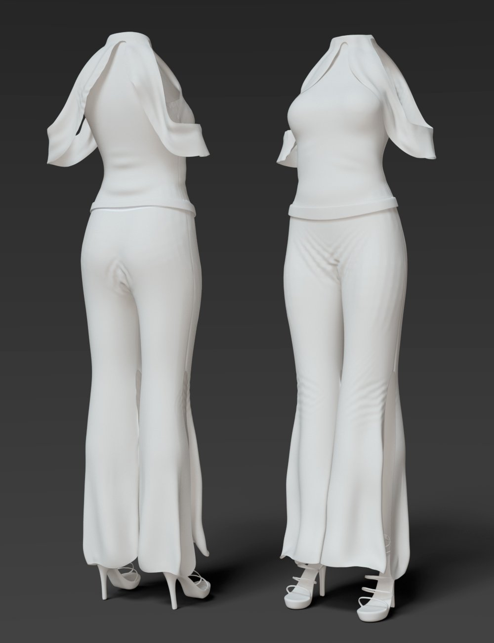 dForce Draped Pants Ensamble for Genesis 8 Female(s) by: AtenaisPoisenedLily, 3D Models by Daz 3D
