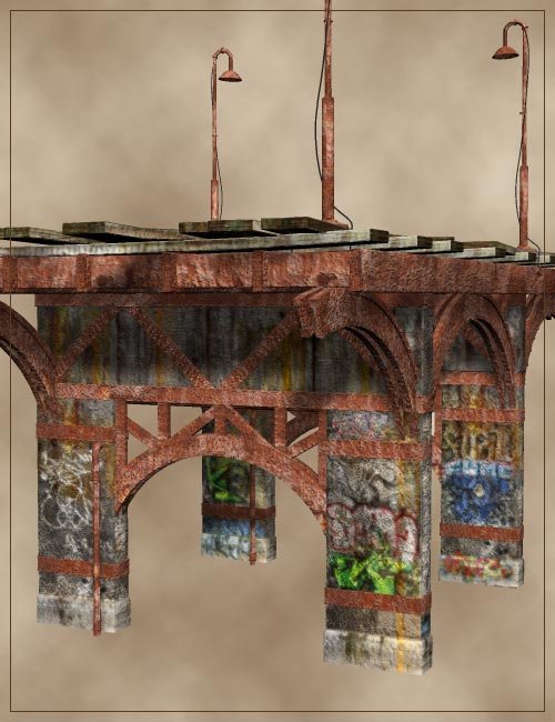 Ruined Bridge by: IsauraS, 3D Models by Daz 3D