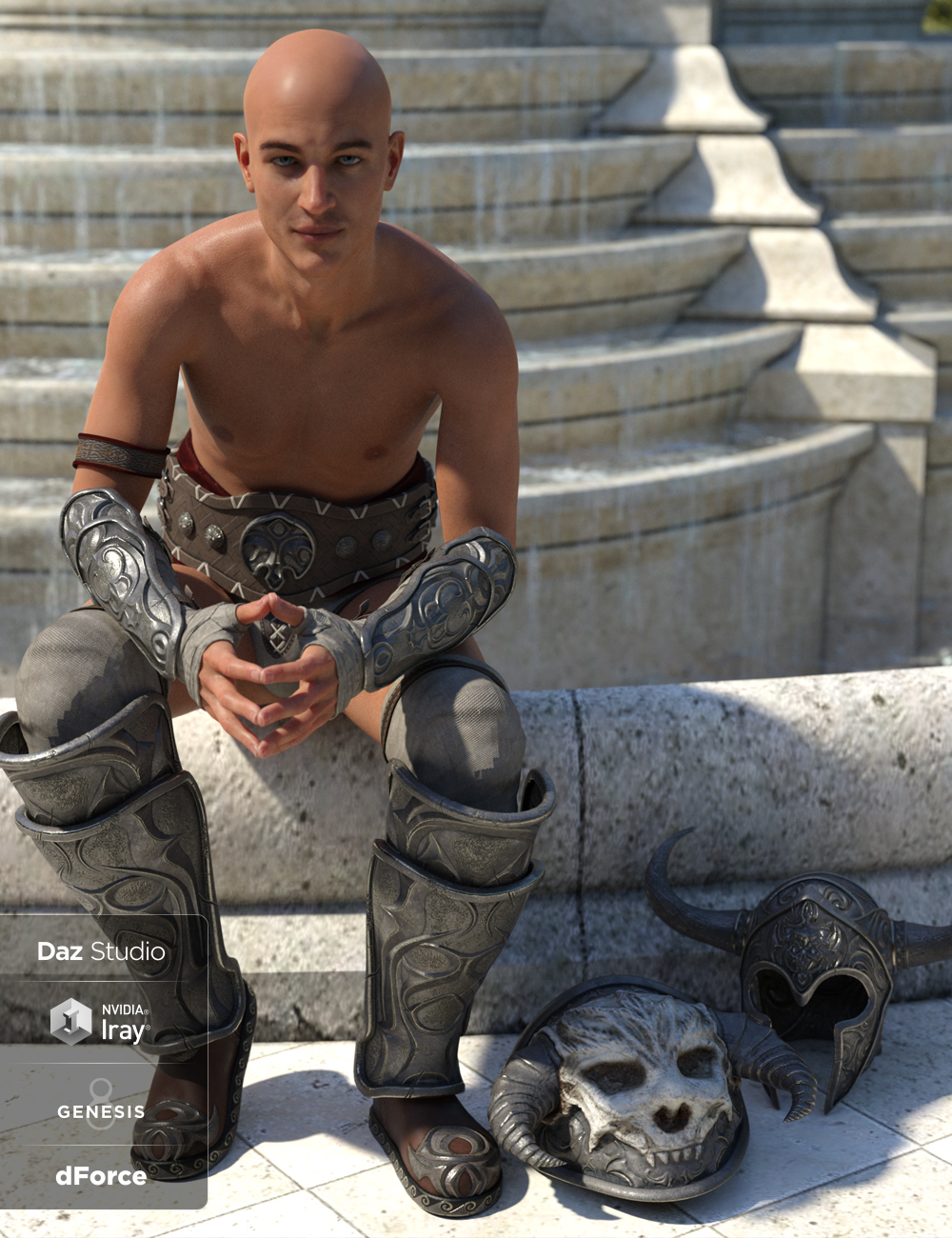 Deadly Warrior Armor for Genesis 8 Male(s) by: Cichy3D, 3D Models by Daz 3D