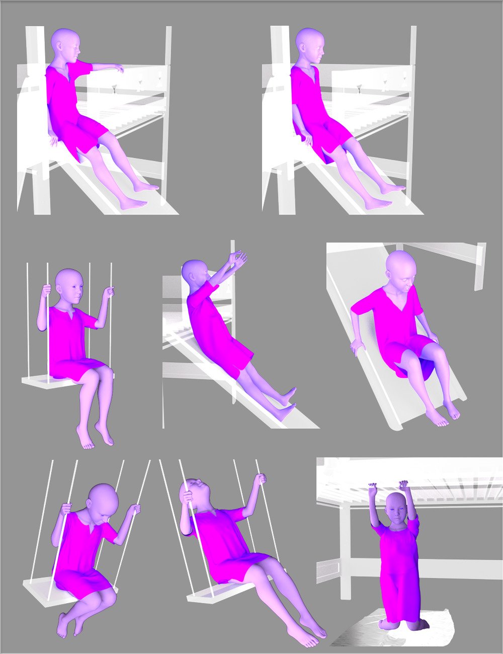 Child Morph and Poses for dForce Play Bedroom Child Morph and Poses for dForce Play Bedroom by: dobit, 3D Models by Daz 3D