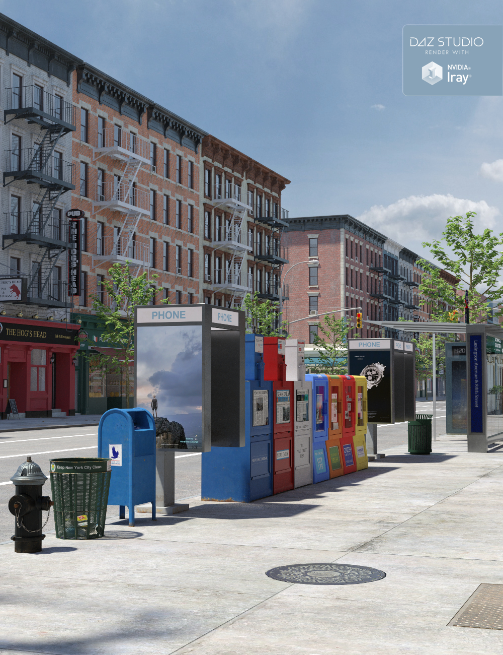 New York Street Props by: Aurelio, 3D Models by Daz 3D