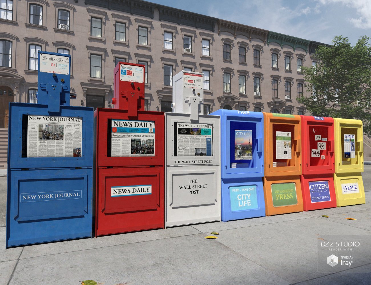 New York Street Props New York Street Props by: Aurelio, 3D Models by Daz 3D