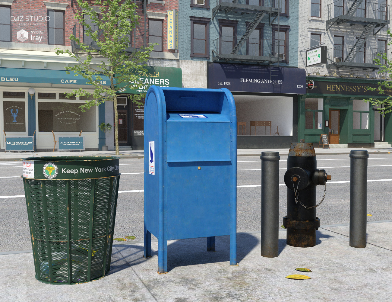 New York Street Props by: Aurelio, 3D Models by Daz 3D