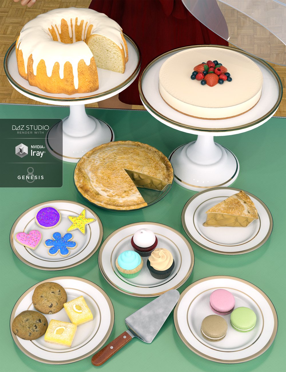 Baked Desserts by: Rascal3D, 3D Models by Daz 3D