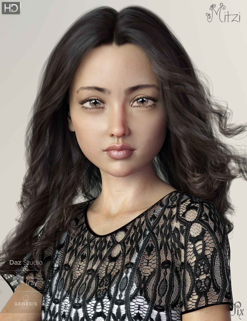 Pix Mitzi HD for Genesis 8 Female by: Pixelunashadownet, 3D Models by Daz 3D
