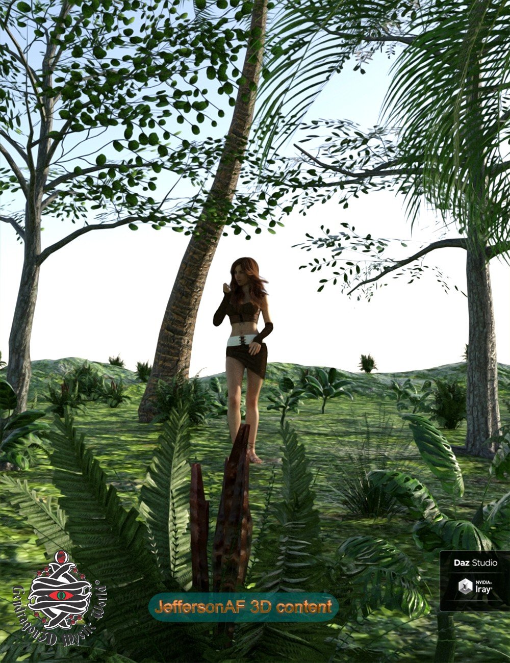 Variety Tropical Subtropical Trees and Plants by: JeffersonAFGendragon3D, 3D Models by Daz 3D