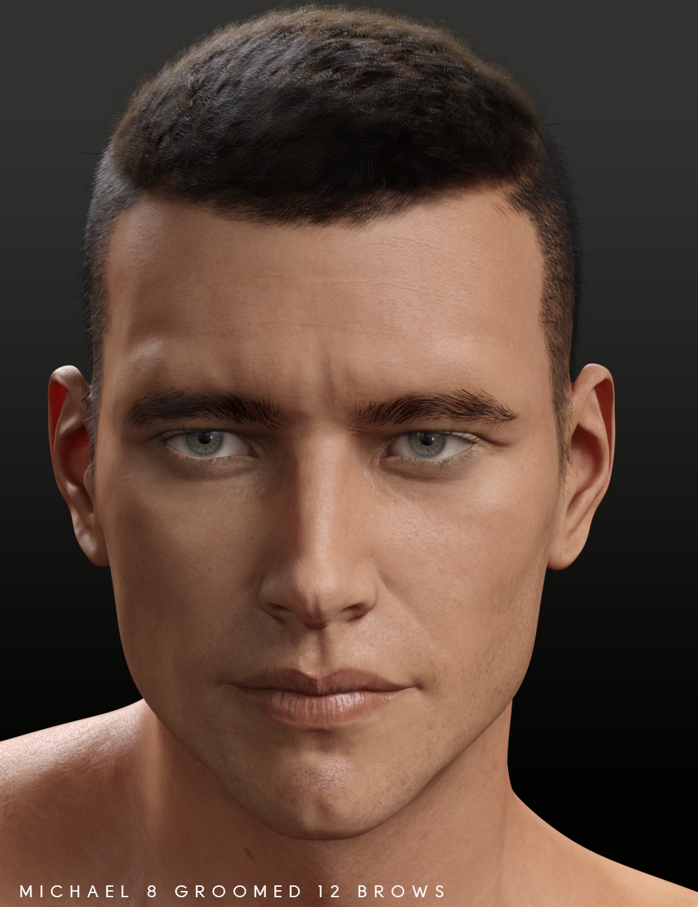 Bold Brows Fibermesh For Genesis 8 Males by: chevybabe25, 3D Models by Daz 3D