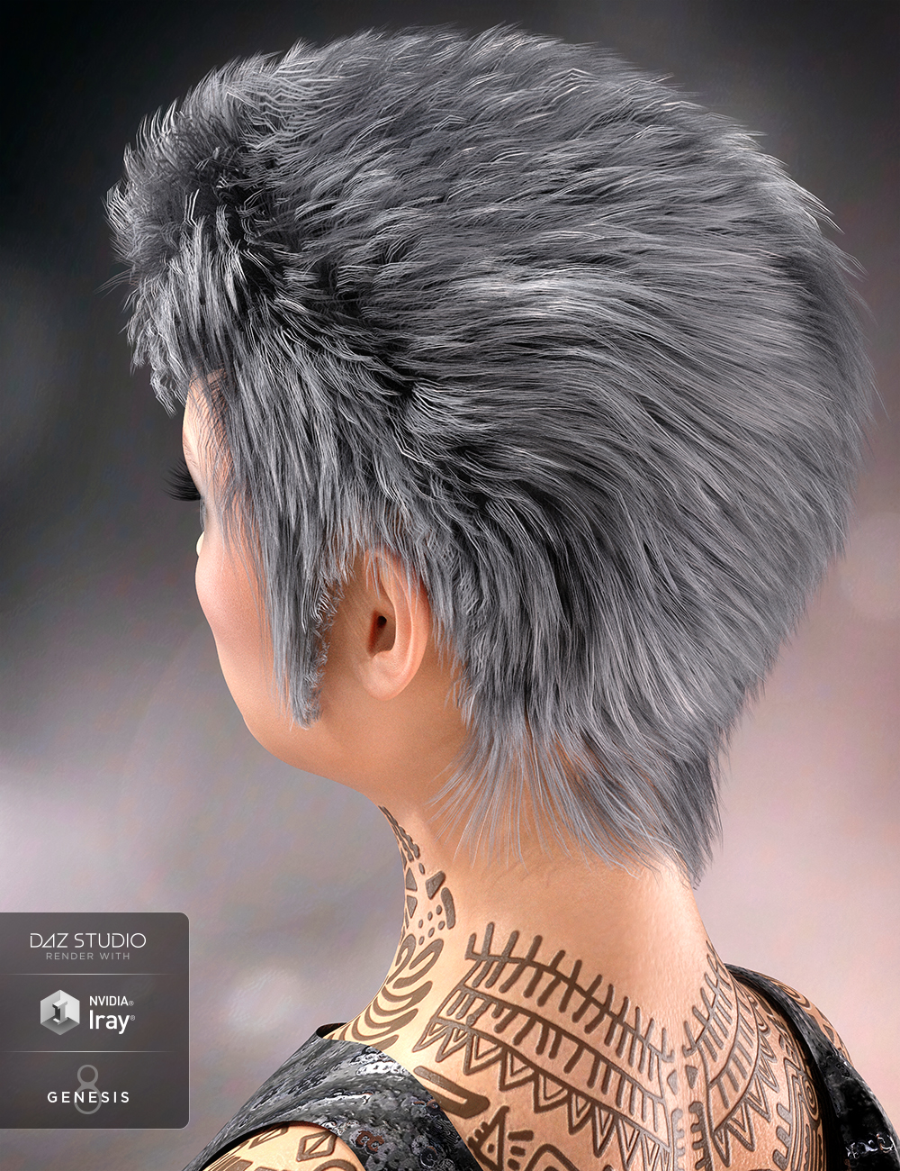 Ping Hair for Genesis 8 and Genesis 3 Female(s) by: 3DCelebrity, 3D Models by Daz 3D
