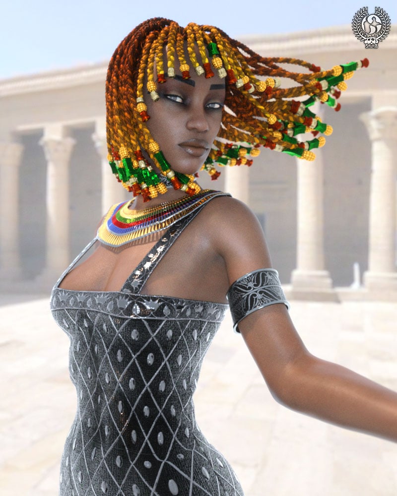 Goddess Braids For Genesis 3 And 8 Females by: SamSil, 3D Models by Daz 3D