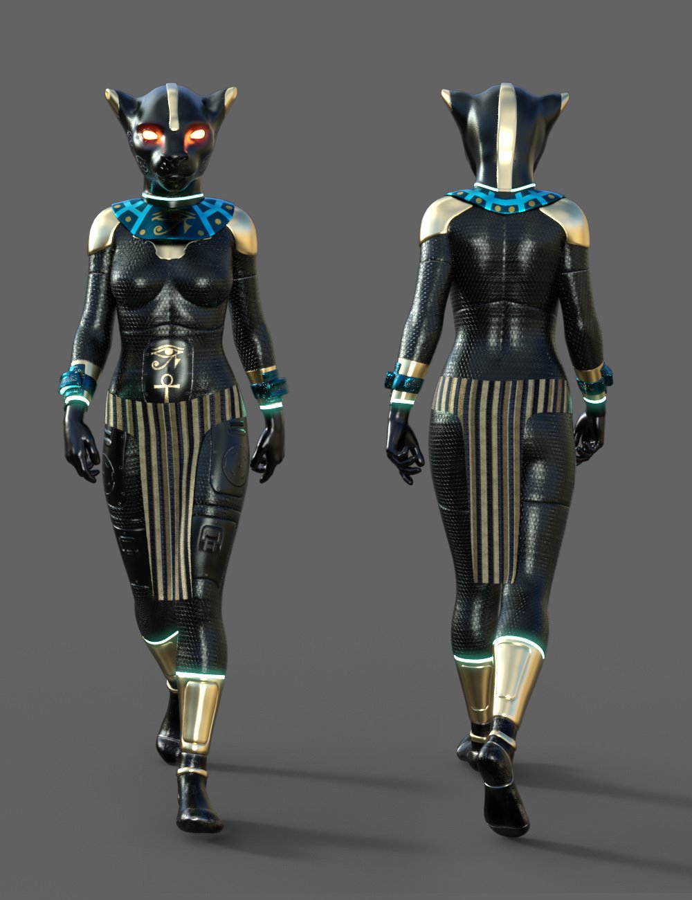 Scifi Egyptian Outfit For Genesis 8 Females(s) by: AcharyaPolina, 3D Models by Daz 3D
