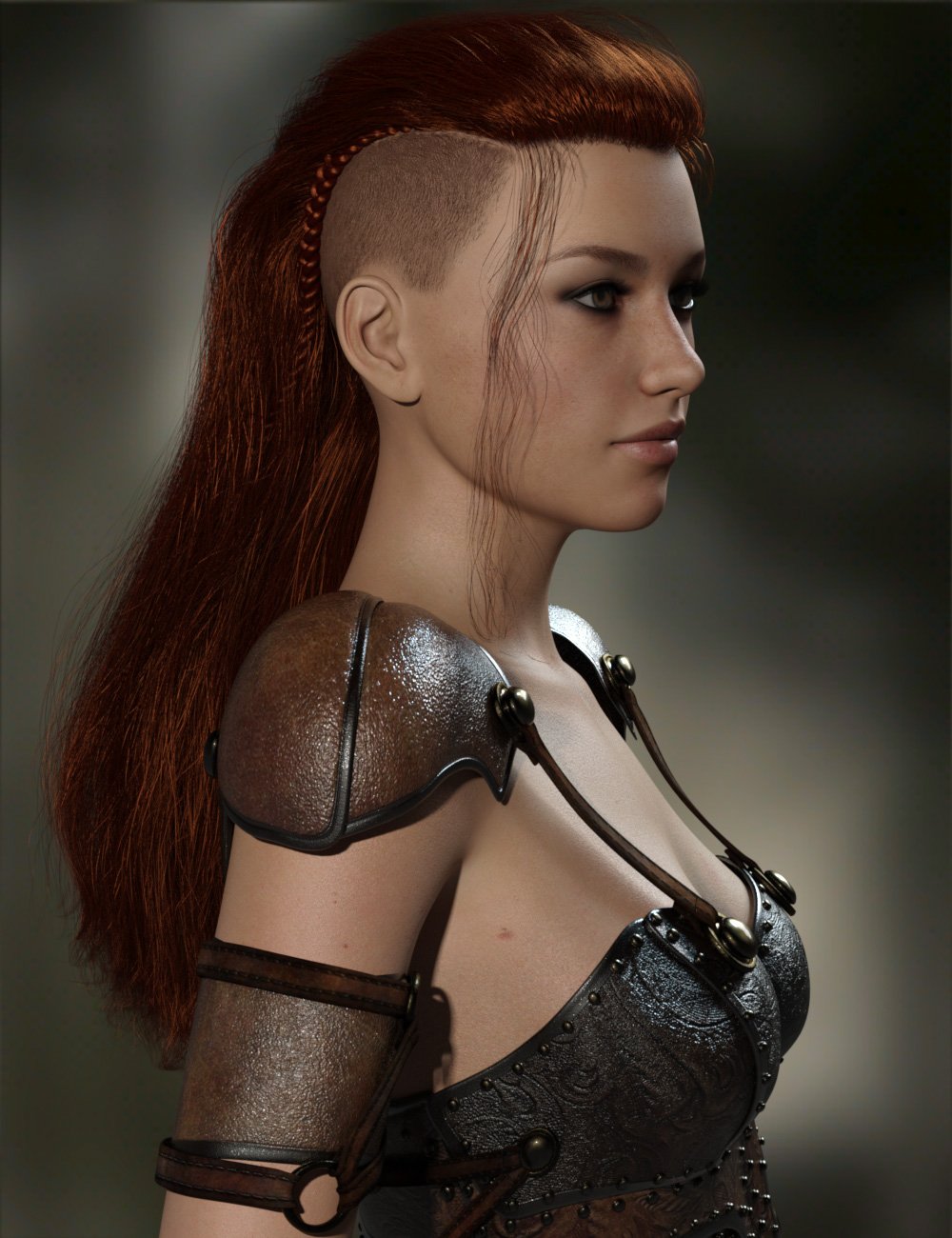 MRL Warrior Hair for Genesis 8 Female by: Mihrelle, 3D Models by Daz 3D