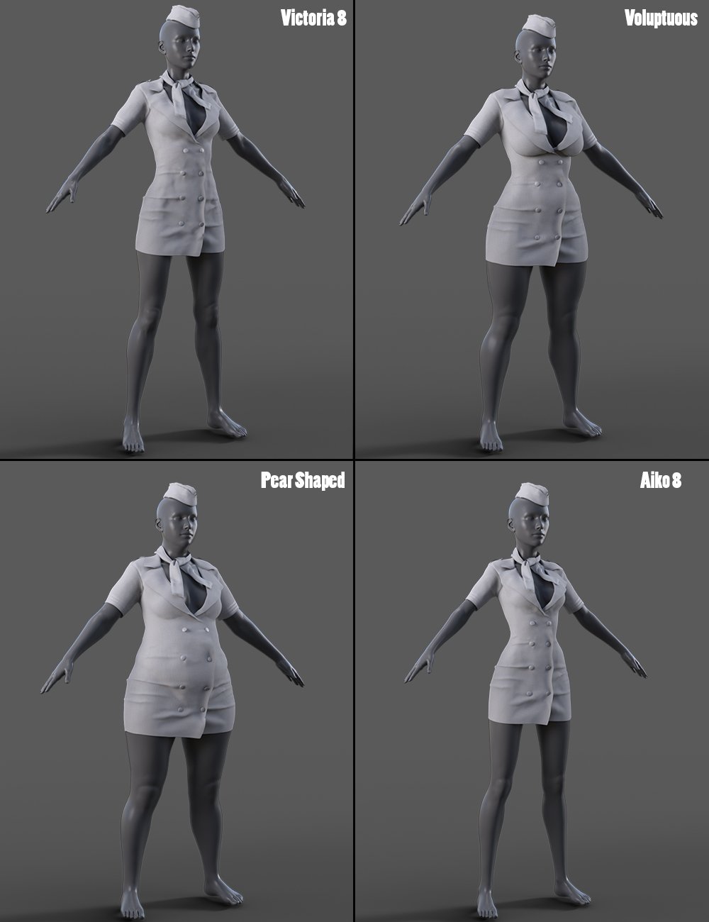 Sexy Stewardess Outfit for Genesis 8 Female Sexy Stewardess Outfit for Genesis 8 Female by: Falco, 3D Models by Daz 3D