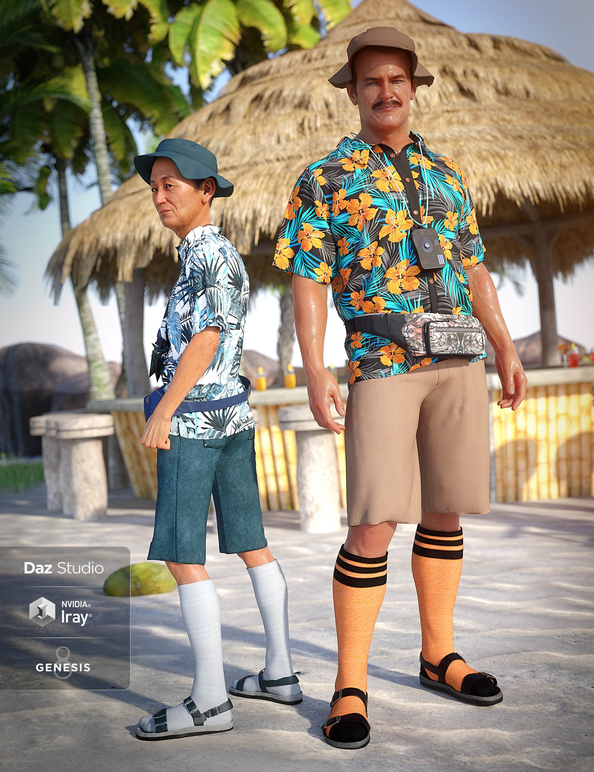 dForce On Vacation Outfit Textures by: 3D-GHDesignSade, 3D Models by Daz 3D