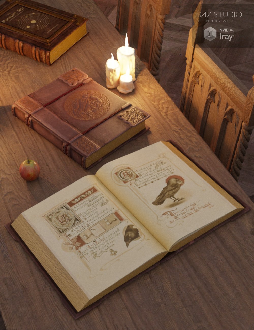 Ancient Tomes by: Merlin Studios, 3D Models by Daz 3D