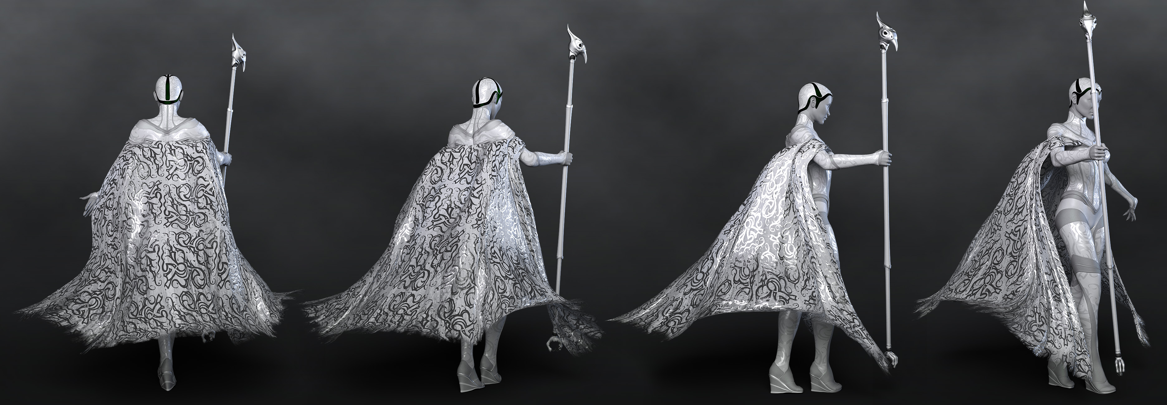 dForce Bone Conjurer Outfit for Genesis 8 Female(s) by: Arki, 3D Models by Daz 3D