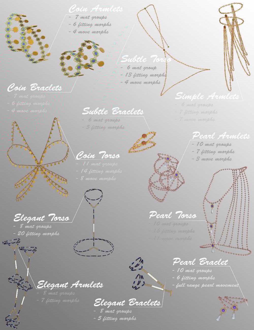 Body Chains 2 for Genesis 3 and 8 Female(s) Body Chains 2 for Genesis 3 and 8 Female(s) by: Sshodan, 3D Models by Daz 3D