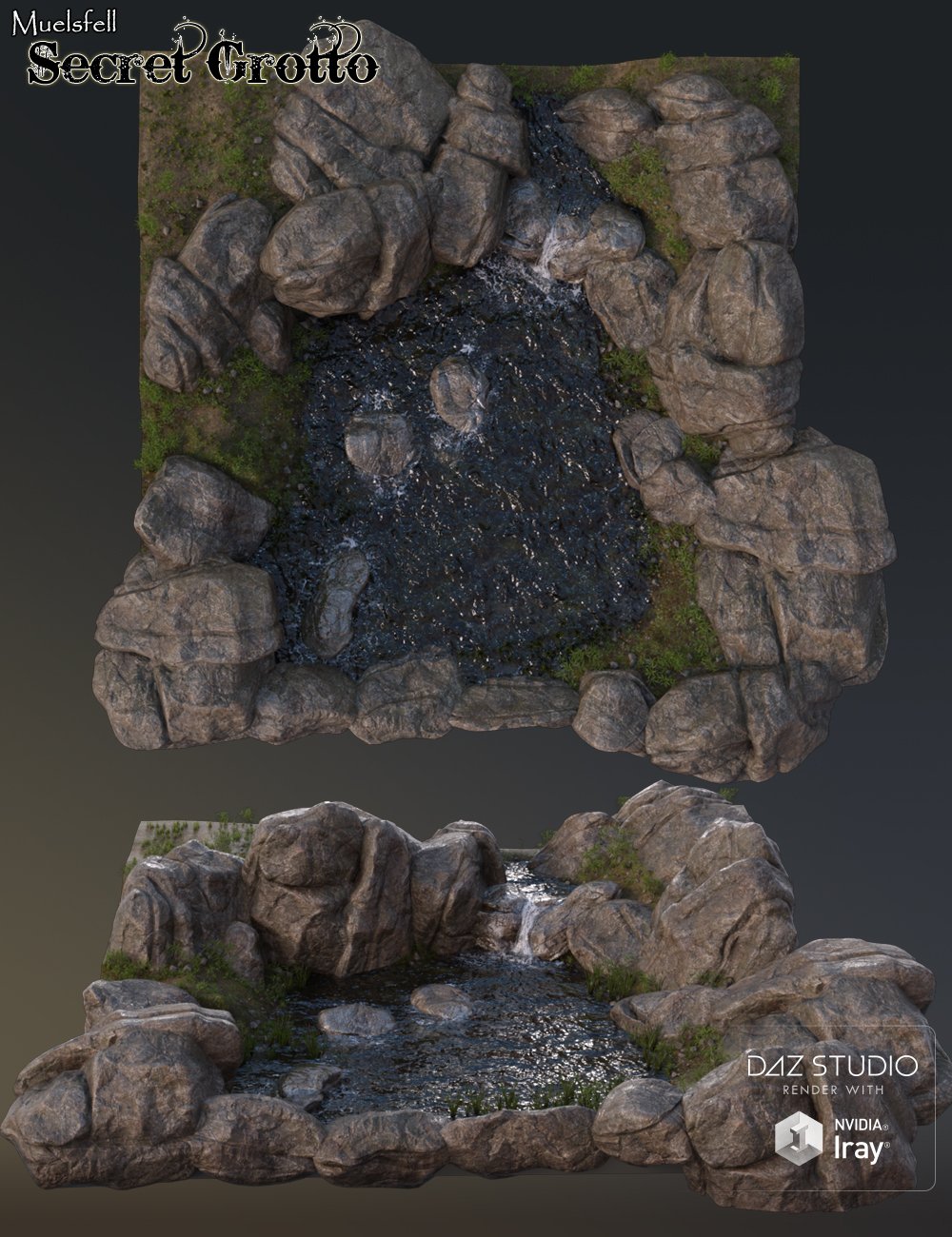 Muelsfell Modular Secret Grotto Muelsfell Modular Secret Grotto by: E-Arkham, 3D Models by Daz 3D