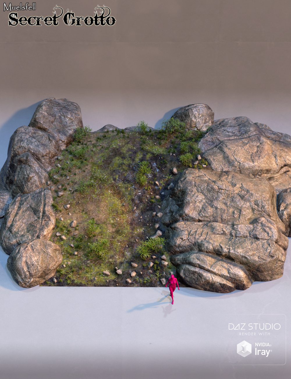 Muelsfell Modular Secret Grotto by: E-Arkham, 3D Models by Daz 3D