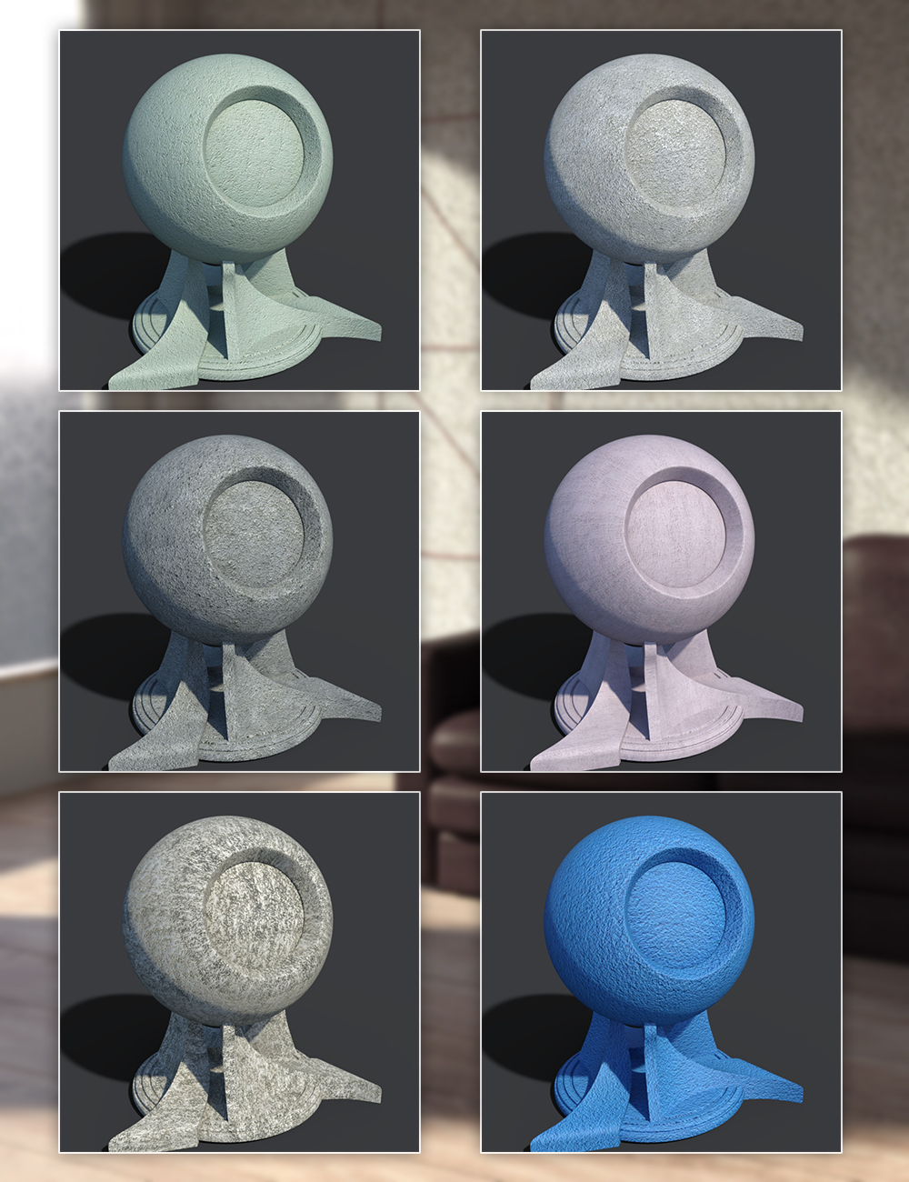 Concrete Shaders by: Dimidrol, 3D Models by Daz 3D