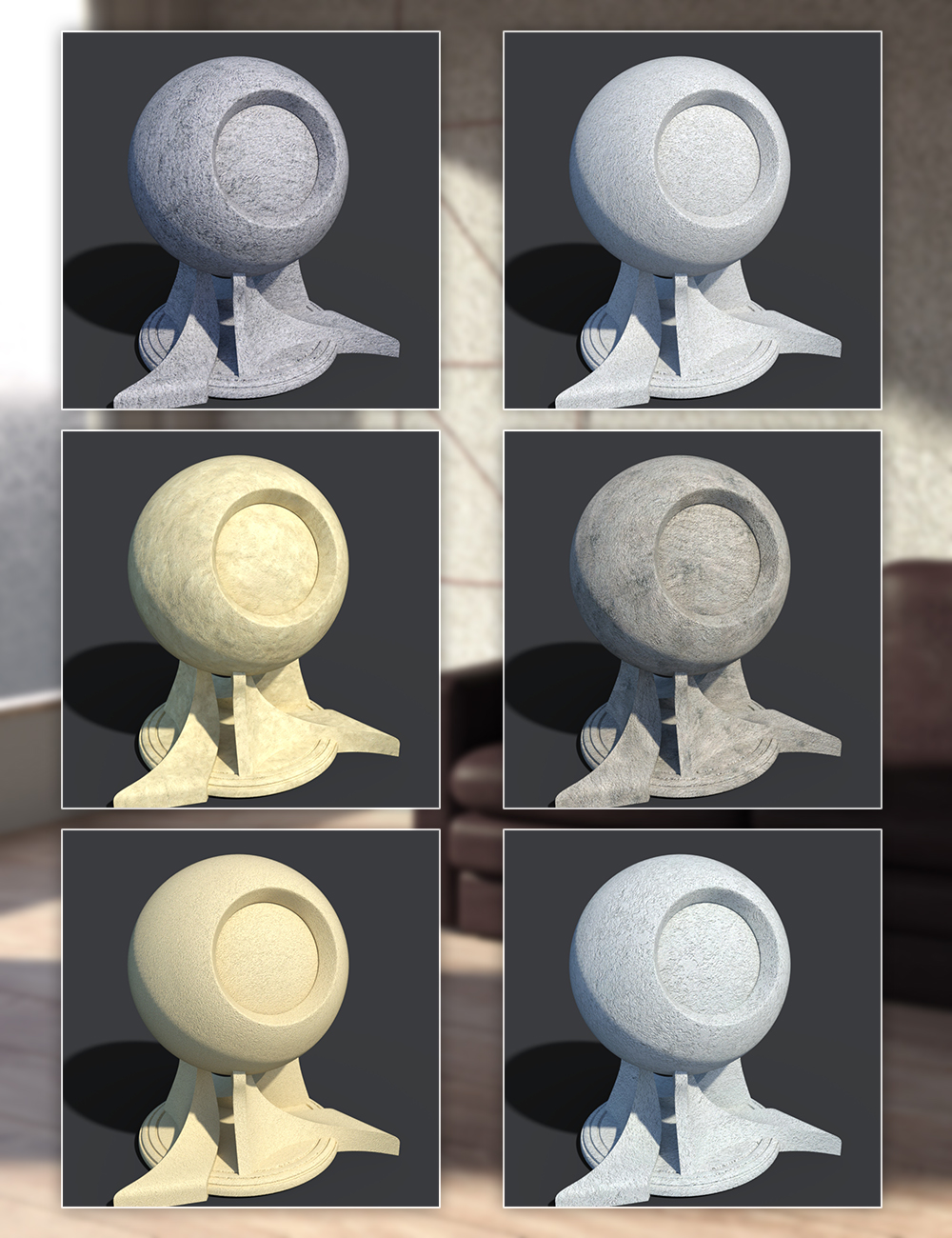 Concrete Shaders by: Dimidrol, 3D Models by Daz 3D