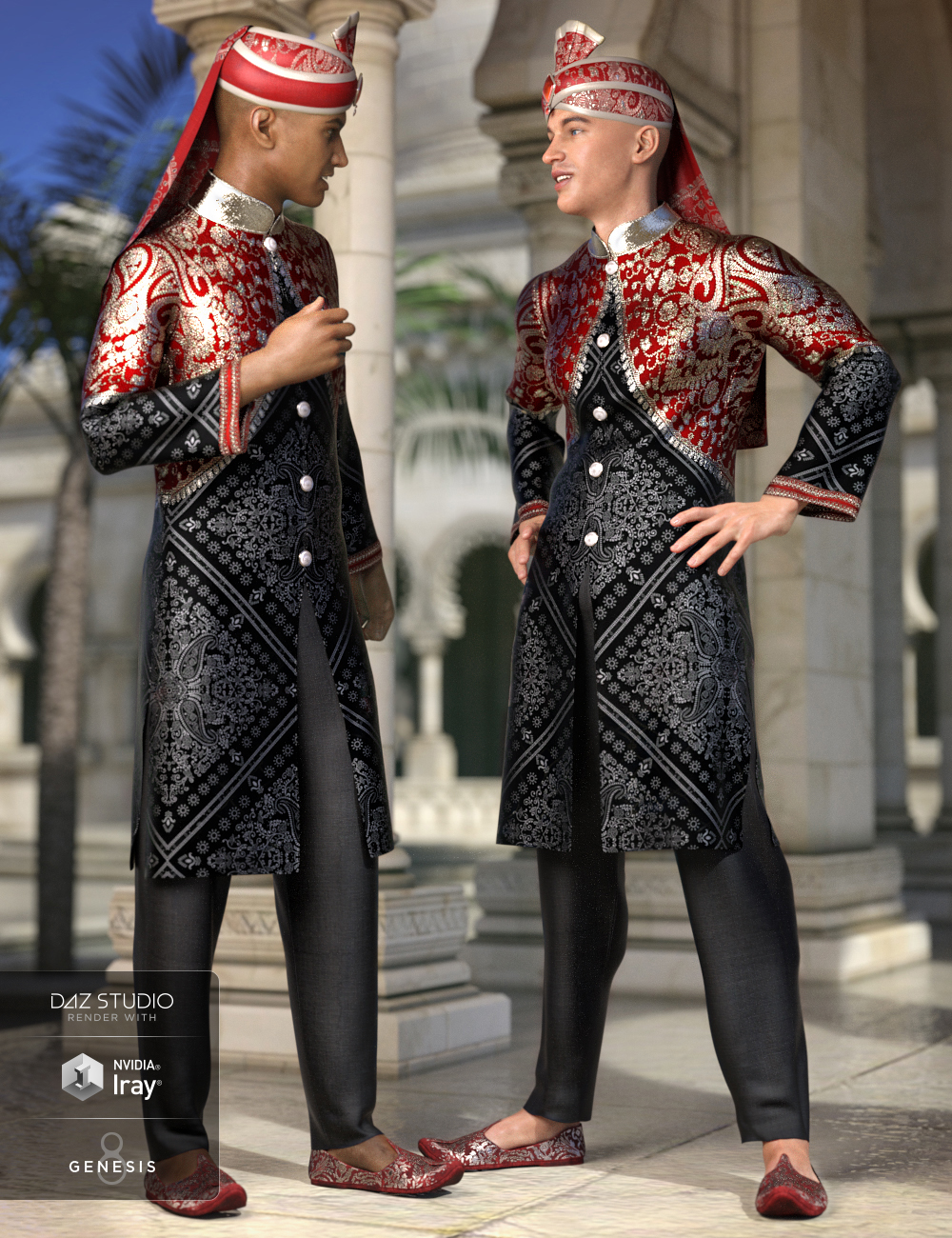 dForce Bollywood Groom for Genesis 8 Male(s) by: 3D-GHDesignNikisatezSade, 3D Models by Daz 3D