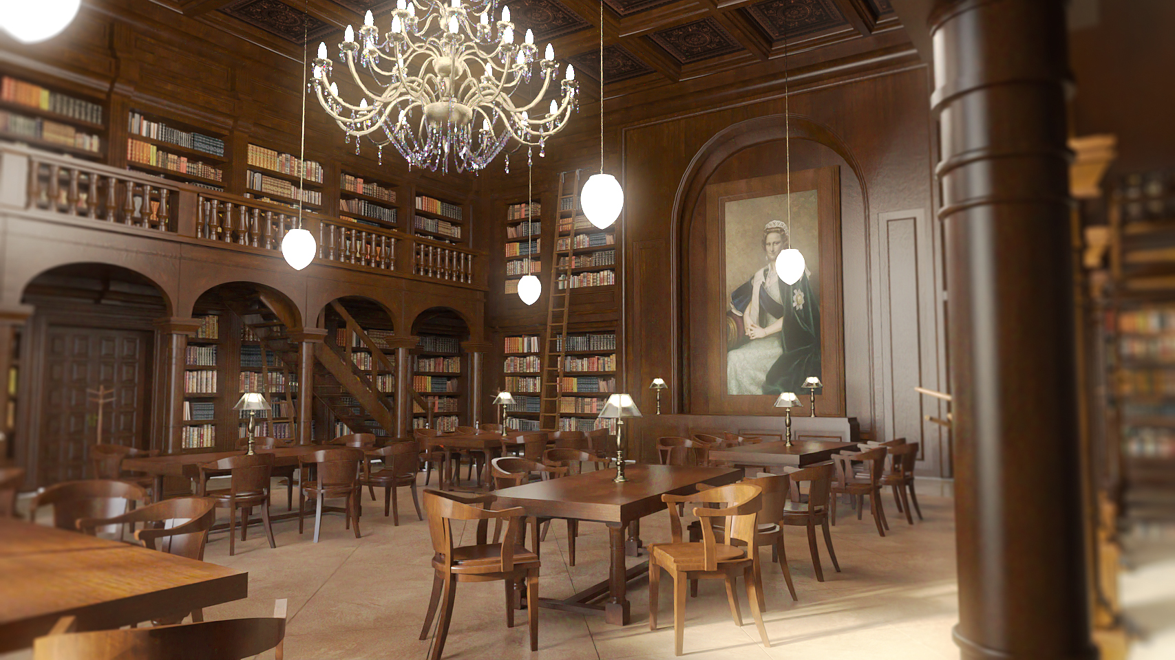 Oxford Library by: PerspectX, 3D Models by Daz 3D