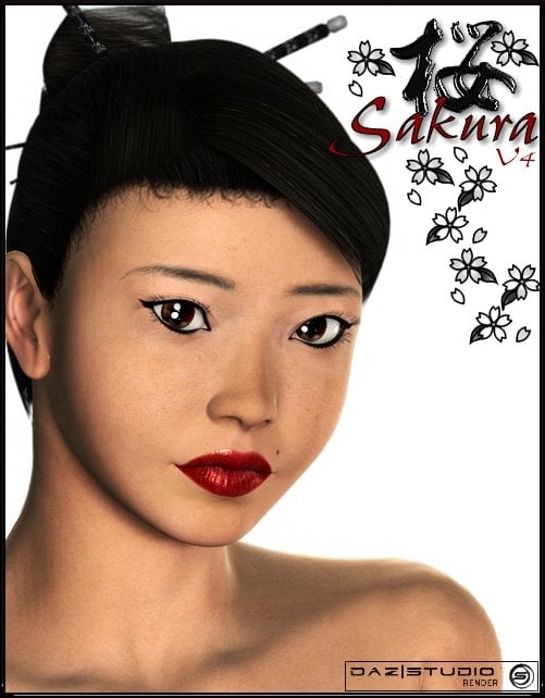 Sakura for V4 by: Morris, 3D Models by Daz 3D