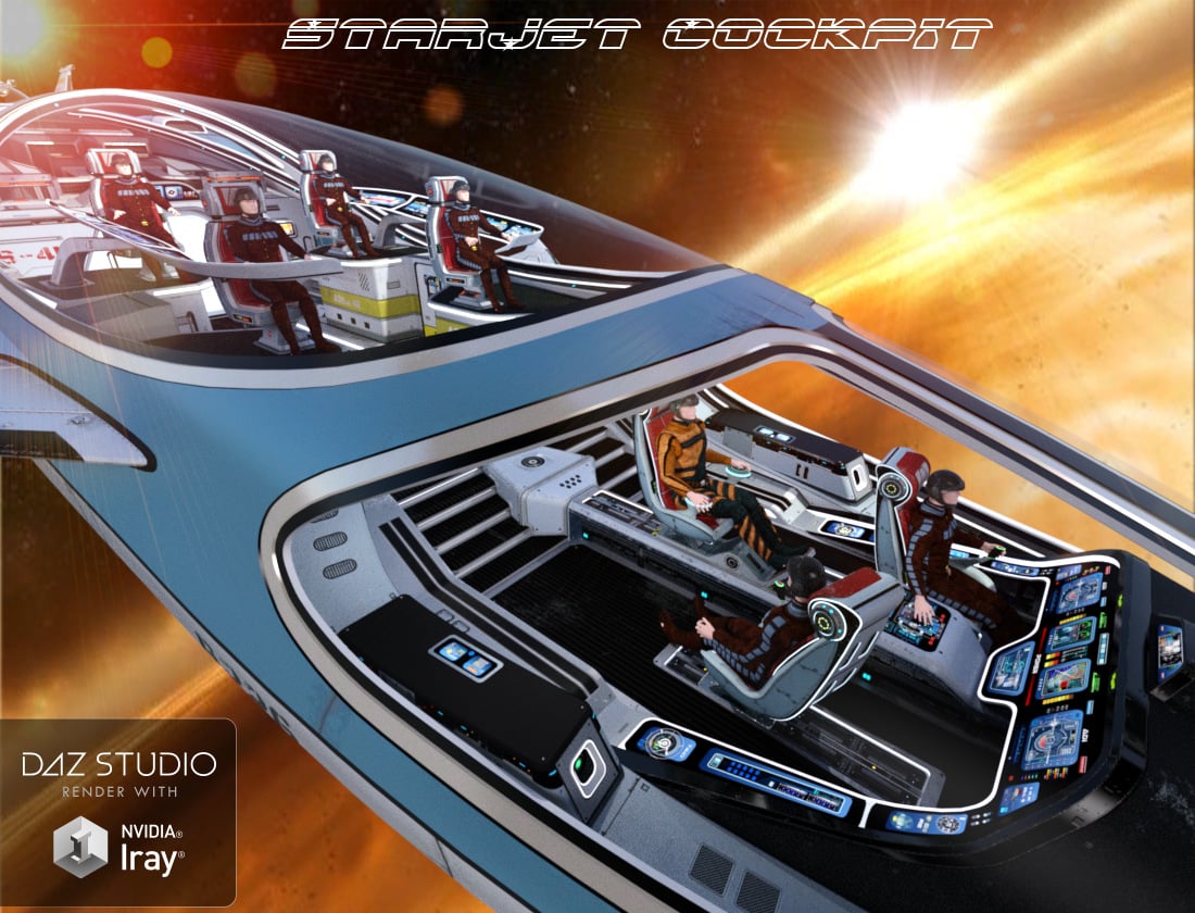StarJet Cockpit StarJet Cockpit by: Kibarreto, 3D Models by Daz 3D