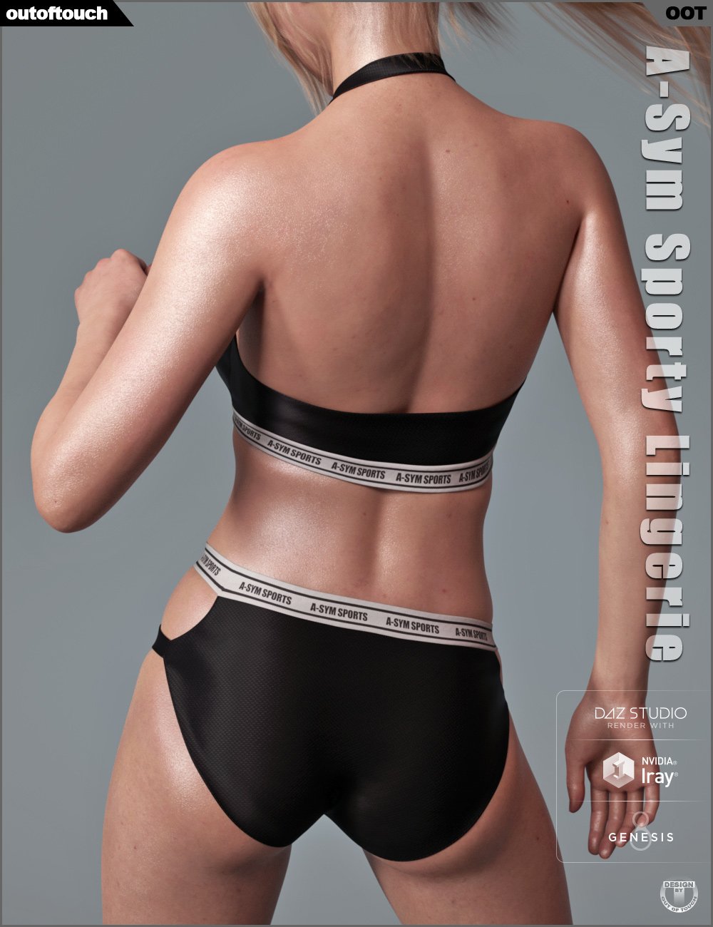 A-Sym Sporty Lingerie for Genesis 8 Female(s) by: outoftouch, 3D Models by Daz 3D