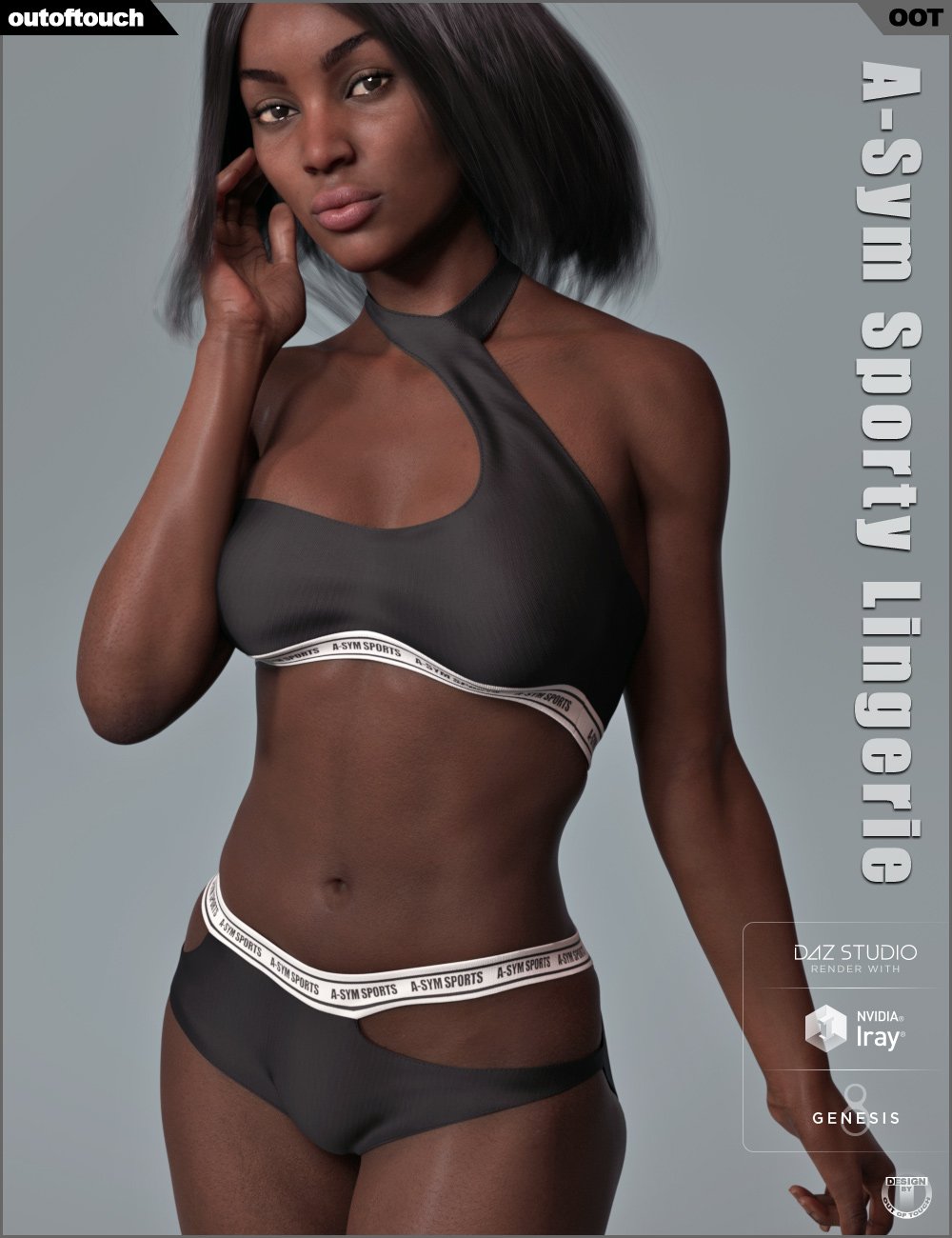 A-Sym Sporty Lingerie for Genesis 8 Female(s) by: outoftouch, 3D Models by Daz 3D