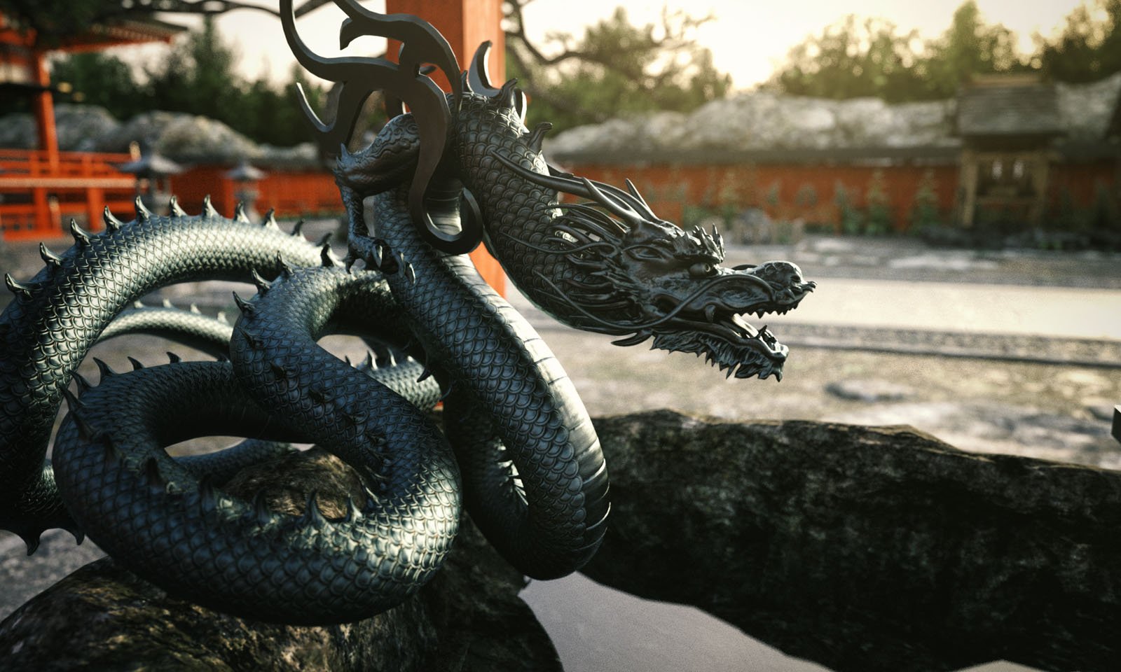 Japanese Shinto Shrine Japanese Shinto Shrine by: i74, 3D Models by Daz 3D