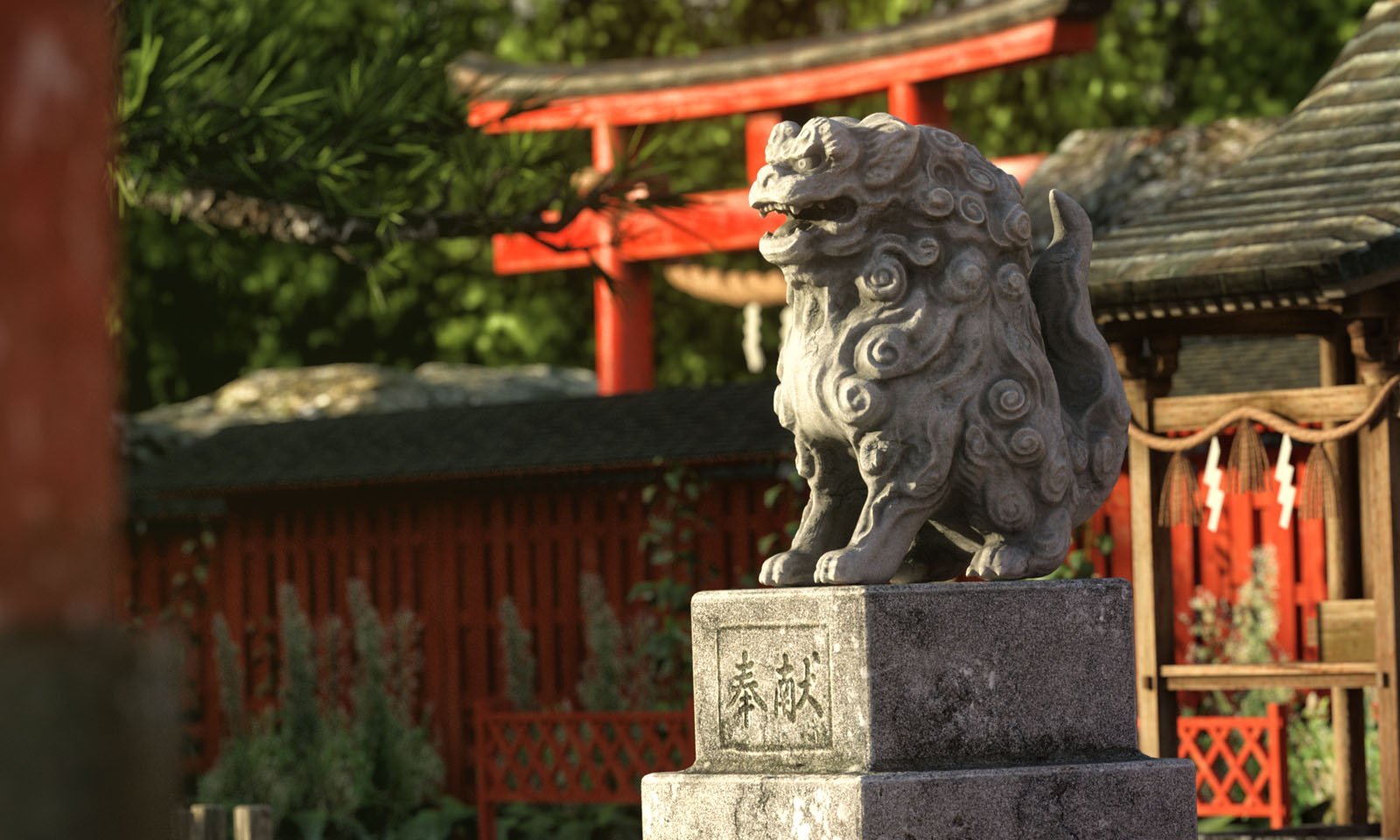 Japanese Shinto Shrine by: i74, 3D Models by Daz 3D
