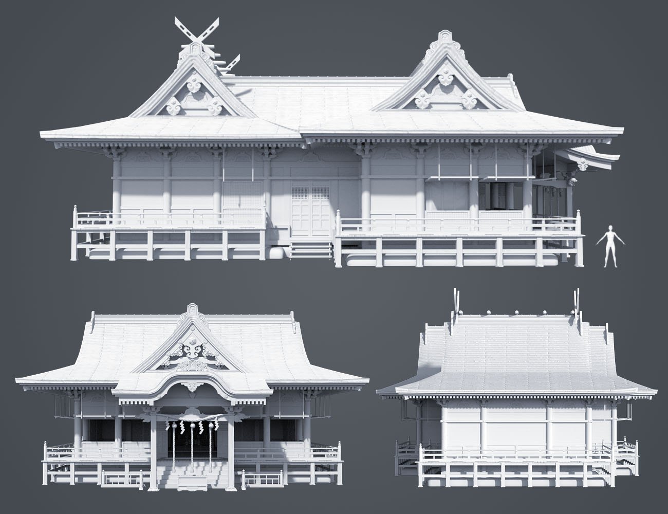 Japanese Shinto Shrine by: i74, 3D Models by Daz 3D