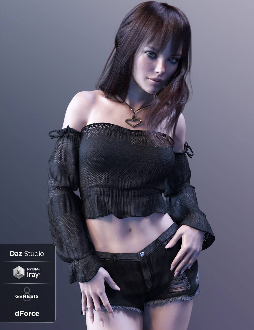 dForce X-Fashion Boho Chic Outfit for Genesis 8 Female(s) by: xtrart-3d, 3D Models by Daz 3D
