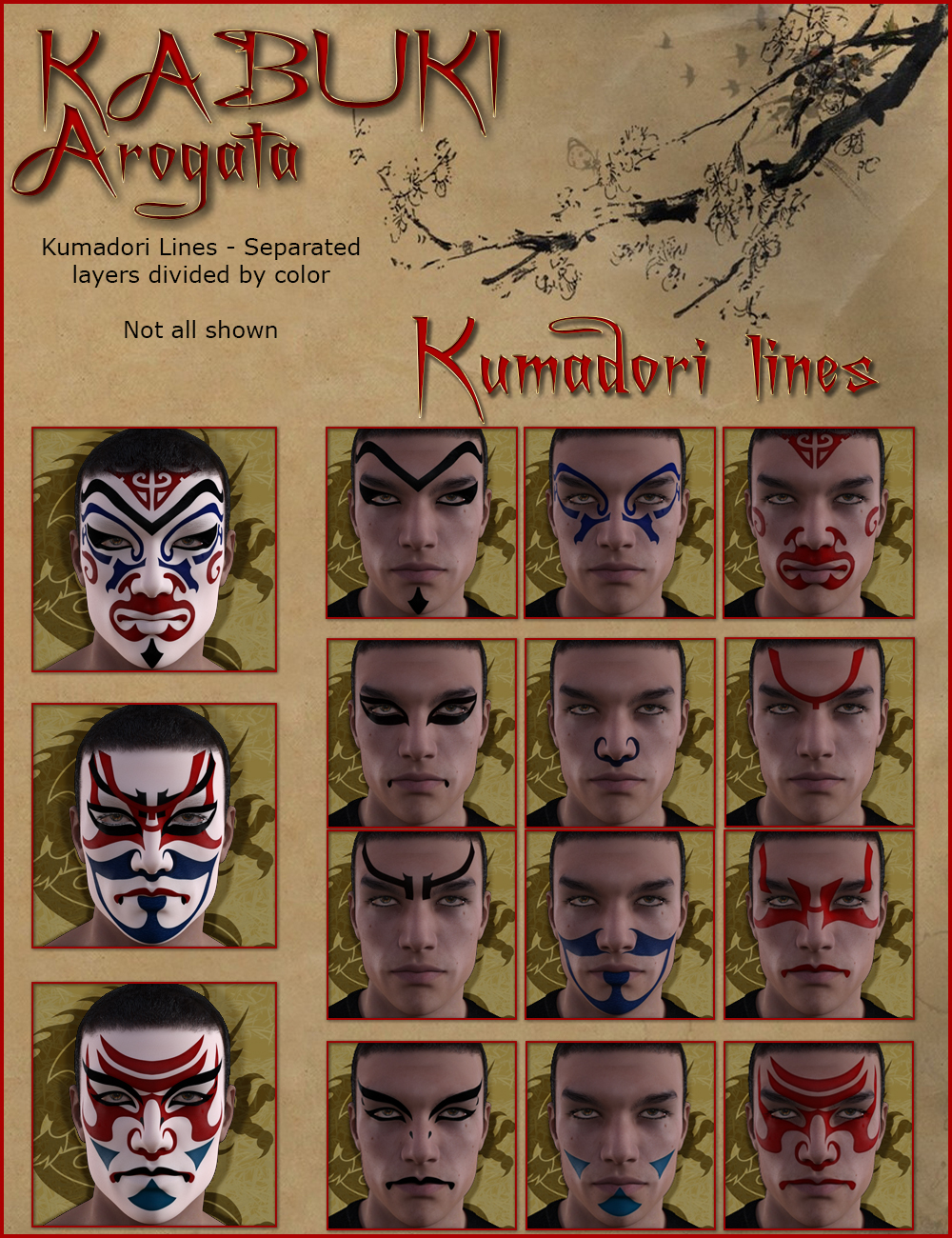 Kabuki Arogata for Genesis 8 Male(s) by: gypsyangelilona, 3D Models by Daz 3D