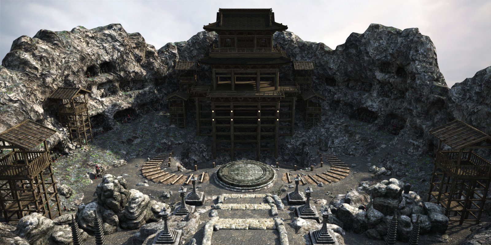 Kake-zukuri Temple Kake-zukuri Temple by: i74, 3D Models by Daz 3D